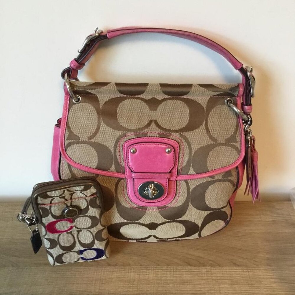 Coach Willis Legacy 70th Anniversary Signature Crossbody &Coach Chelsea Wristlet - Picture 2 of 16